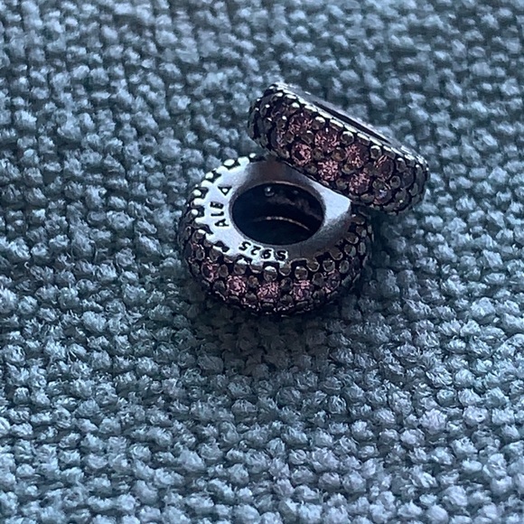 Light Pink Sparkle Spacer Charm - Picture 2 of 4